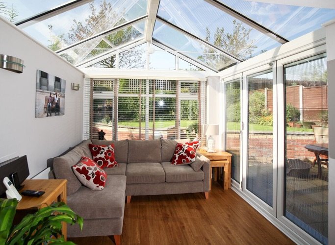 white upvc conservatory