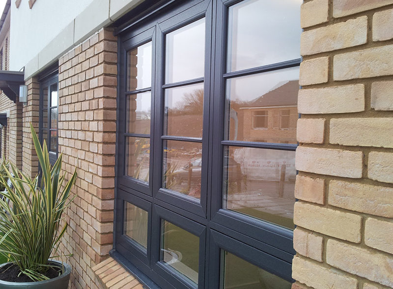 Flush Sash – Anthracite (Grained)