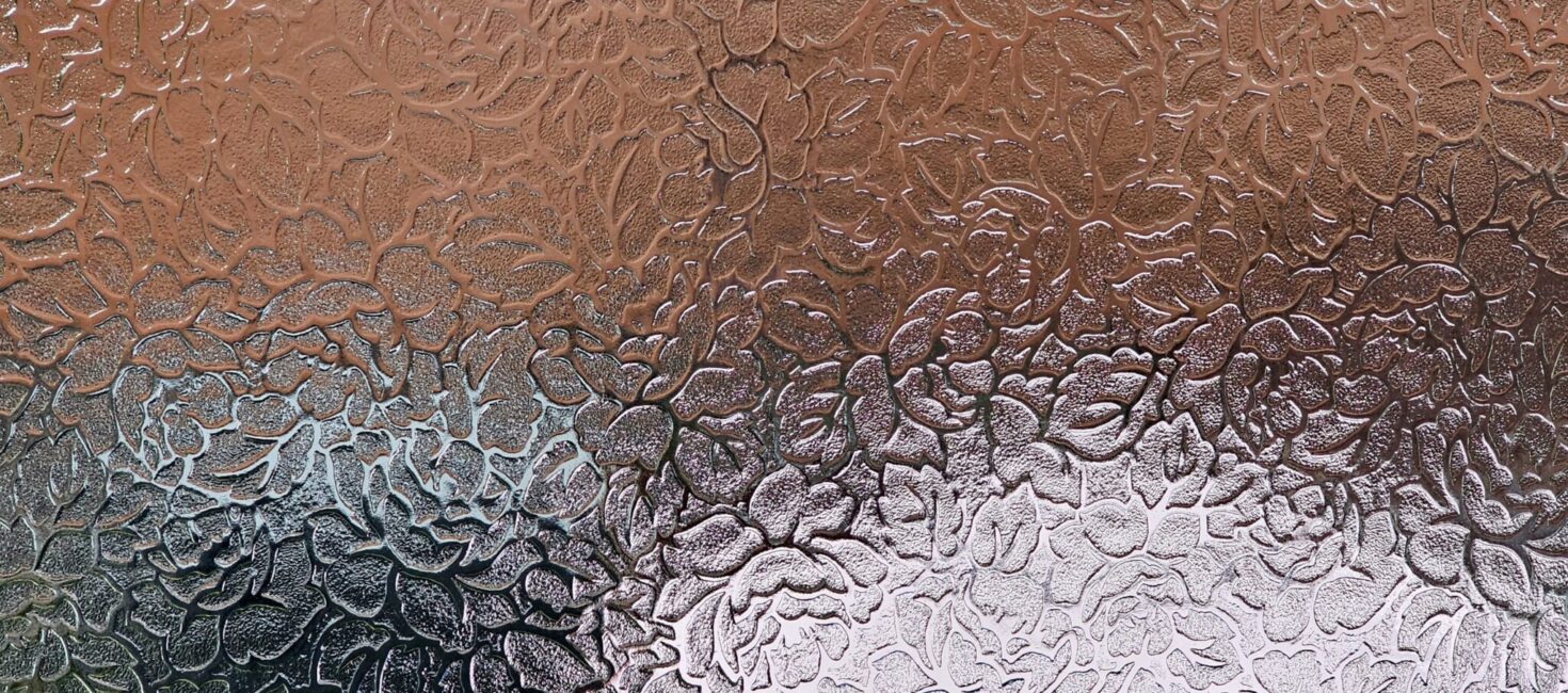 Frosted glass in a bathroom window